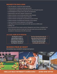 Baystreet Yard Sponsorship Benefits